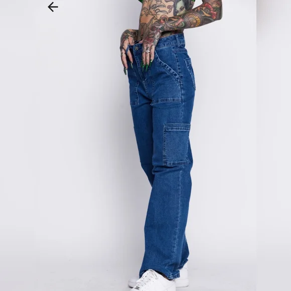 Broken Promises cargo jeans Bad Ass jeans!!! #Skaterjeans - Picture 5 of 16